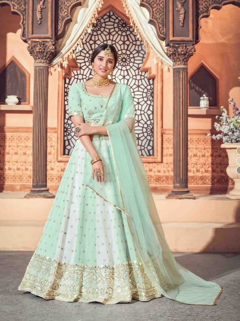 DEIANA'S Beautiful Thread Sequence Lehengha Choli - Pista
