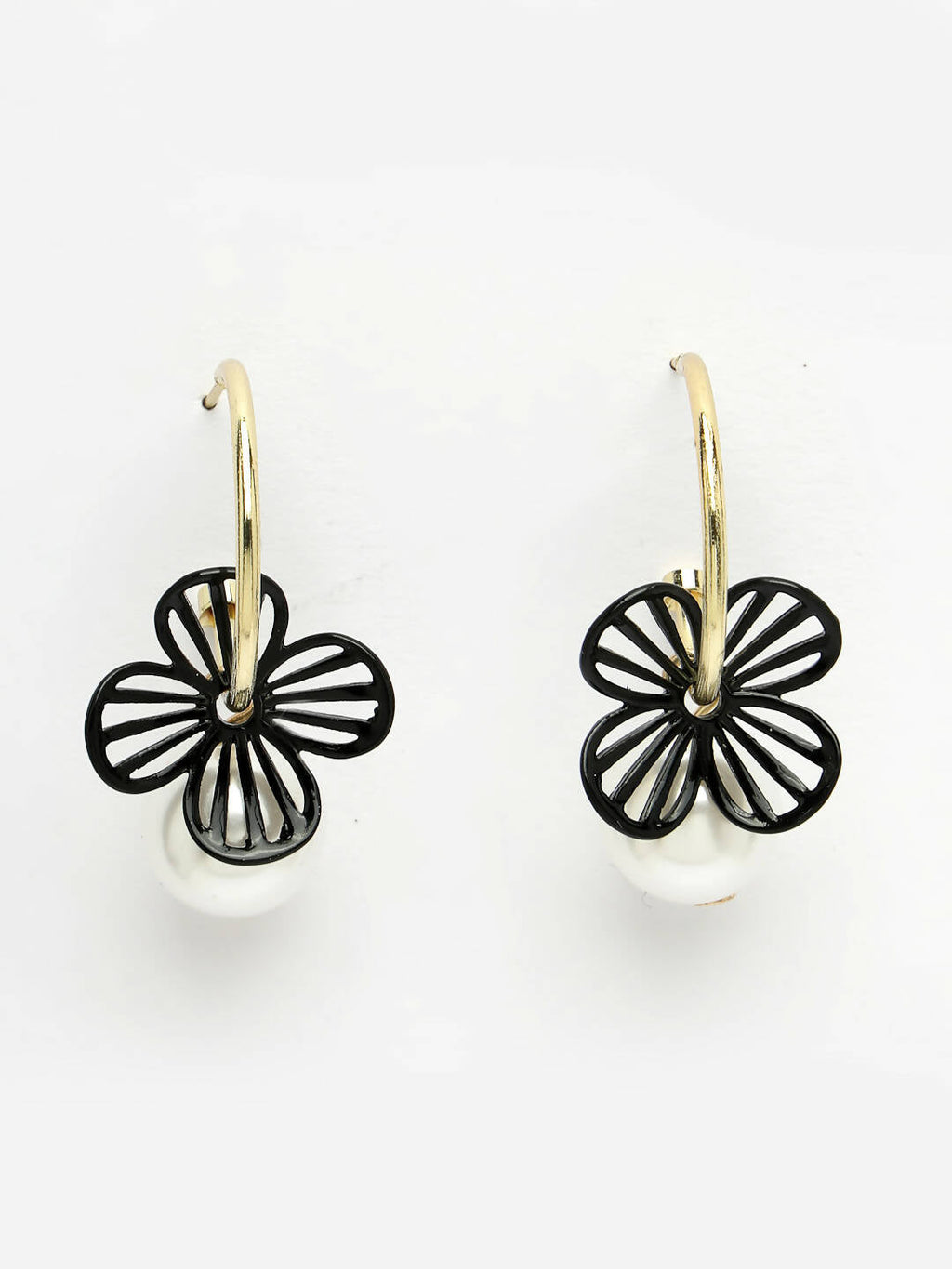NVR Women Gold-Toned Teardrop Shaped Drop Earrings - Distacart