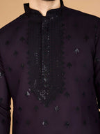 Vastranavya Purple Exclusive Festival Wear Viscose Silk Thread with Sequence Embroidered Work Kurta with Dupatta