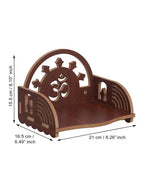 eCraftIndia Brown MDF Wooden Pooja Temple