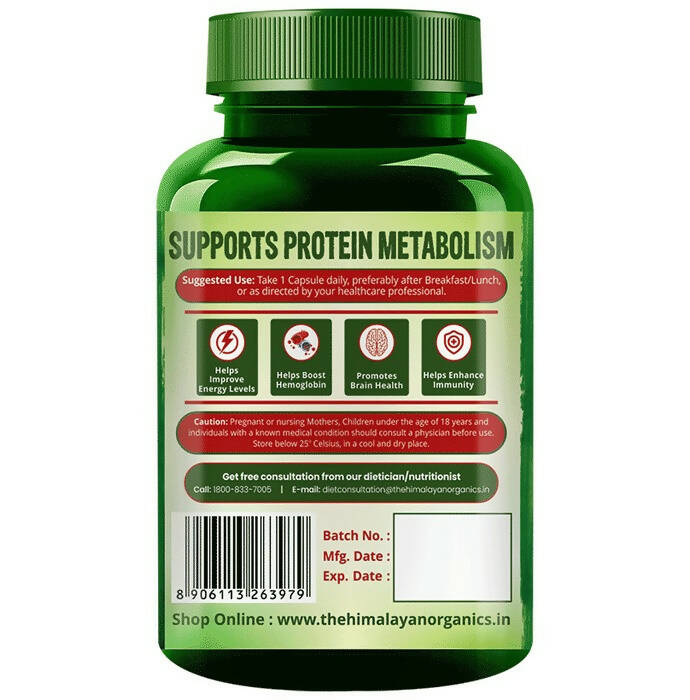 Himalayan Organics Plant-Based Vitamin B6 Capsules - Distacart