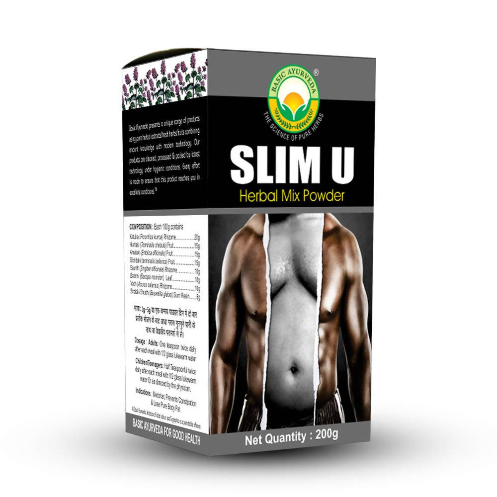 Basic Ayurveda Slim U Herbal Mix Powder 200 gm