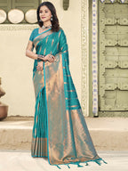 Shree Shyam Fashion Silk Sky Blue Saree - Distacart