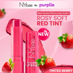 NY Bae Tinted Berry Lip Balm - Soft, Plump & Natural Red Tint - Distacart