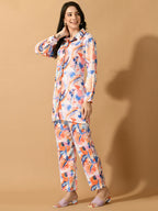 Myshka Women's Multi Printed Shirt With Trousers