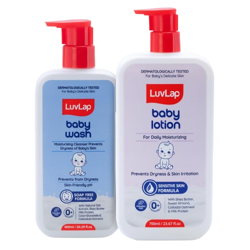 LuvLap Baby Wash + Baby Lotion Combo Set