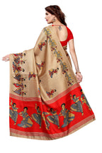 Vamika Chiku Kalamkari With Jhalar Khadi Modern Silk Saree - Distacart