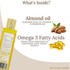 The Pure Story Sweet Almond Oil Pure Cold Pressed For Hair, Skin, Face Care & Massage - Distacart