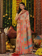 Shree Shyam Fashion Linen Cotton Off White Saree - Distacart