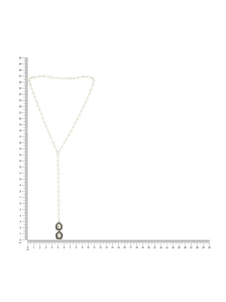 Beaded Kundan Necklace - Ruby Raang