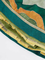 House of Panchhi Green Organza Siroski Stone Work Leheriya Print Lehenga Choli & Dupatta