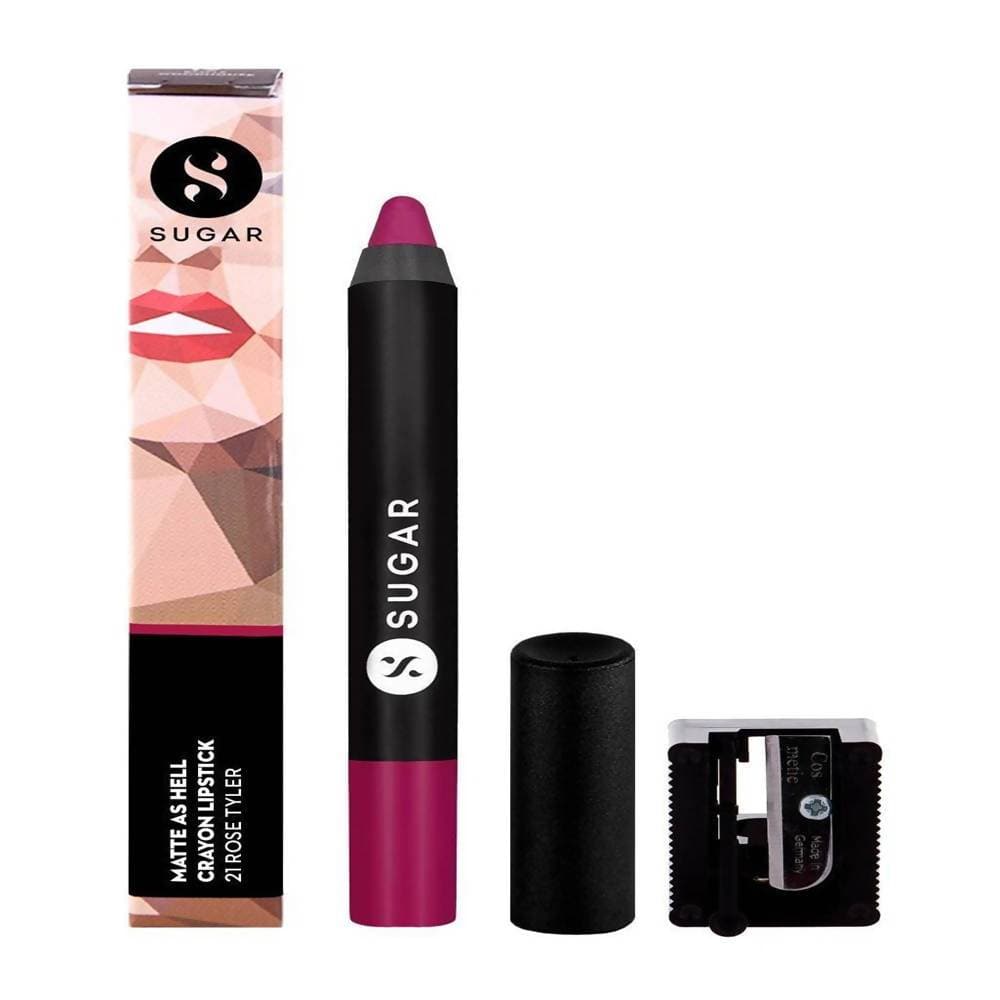 Sugar Matte As Hell Crayon Lipstick - Rose Tyler (Deep Rose)