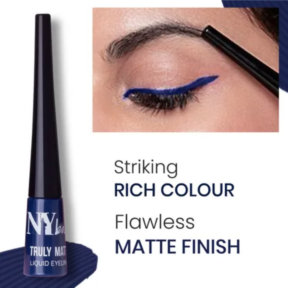 NY Bae Truly Matte Liquid Eyeliner - Brave Blue - Distacart