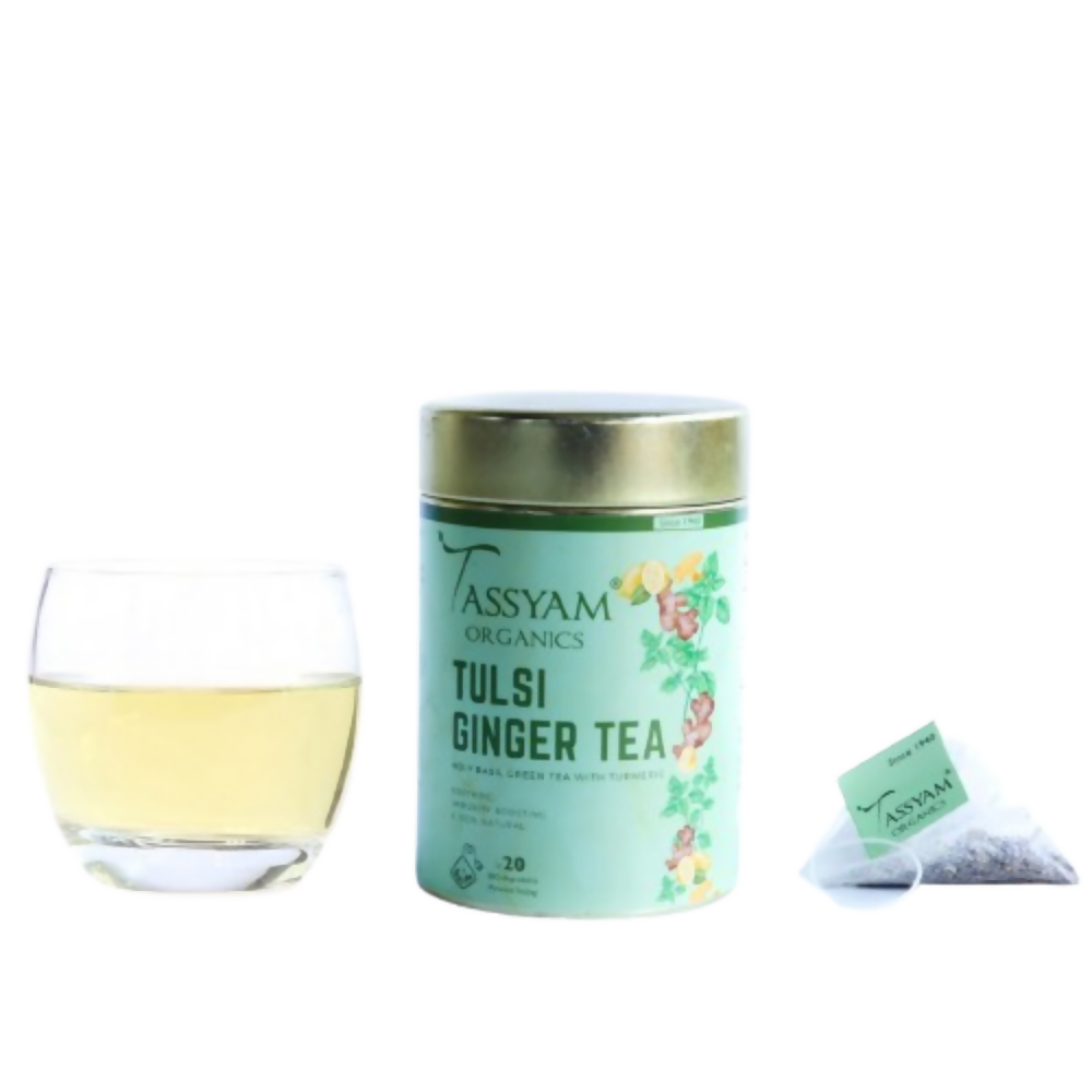 Tassyam Organics Tulsi Ginger Tea Bags - Distacart