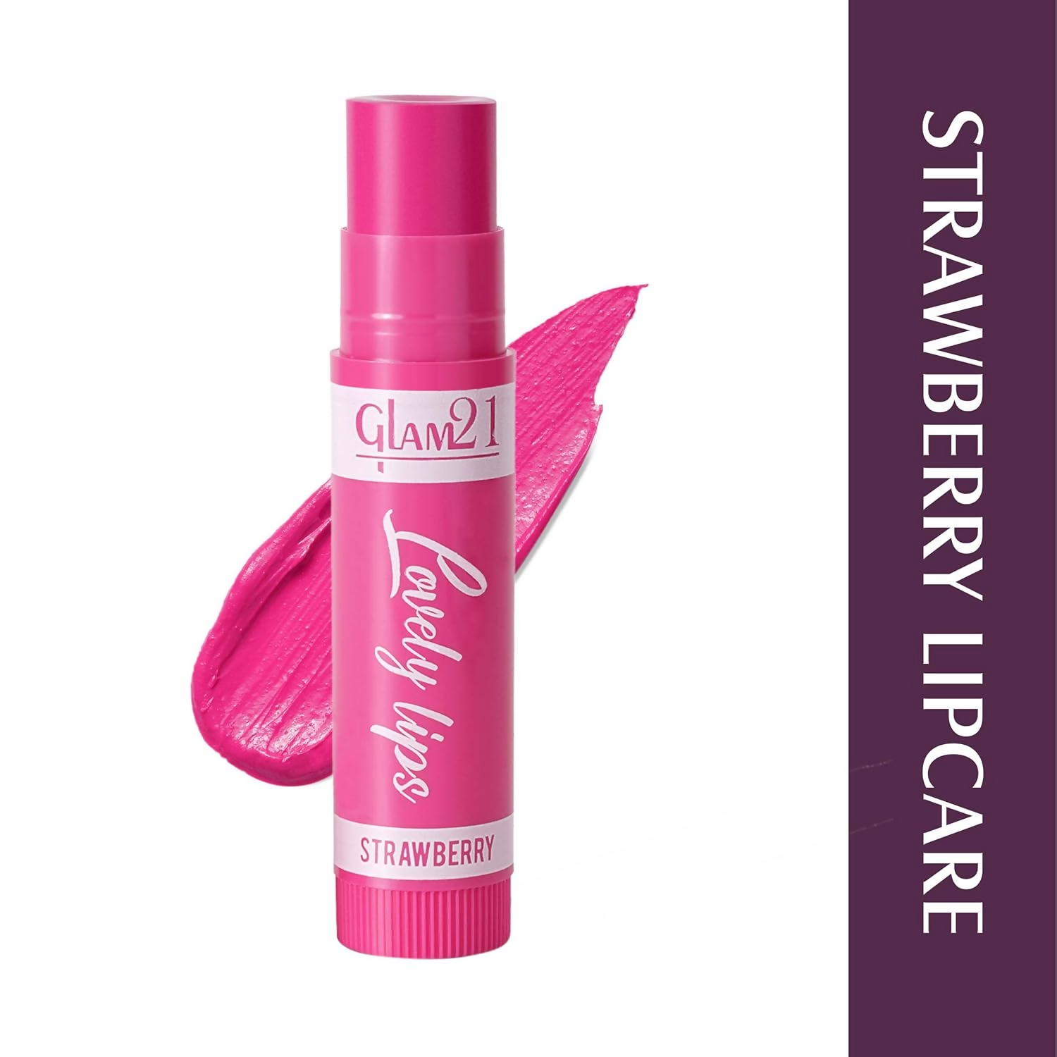 Glam21 Moisturizing Lip Balm Fruit Extract & Infused Active Ingredients - Strawberry - Distacart