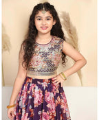 Joban Fashion Girl's Wine Color Lehenga Choli