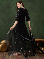 Sangria Embroidered Kurta & Trouser With Dupatta