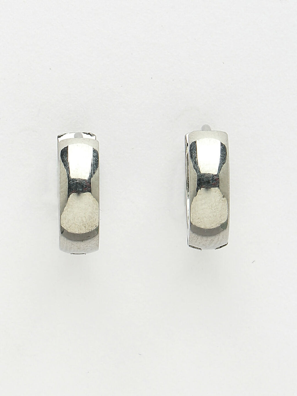 NVR Men's Silver-Plated Stainless Steel Hoop Earrings - Distacart