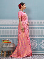 Shree Shyam Fashion Light Pink Silk Saree - Distacart