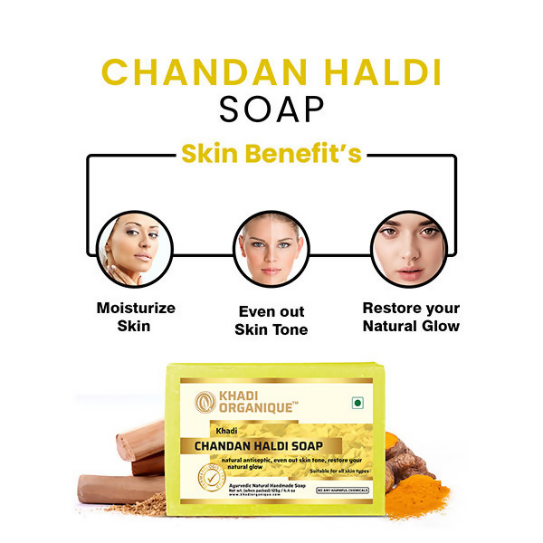 Khadi Organique Chandan Haldi Soap