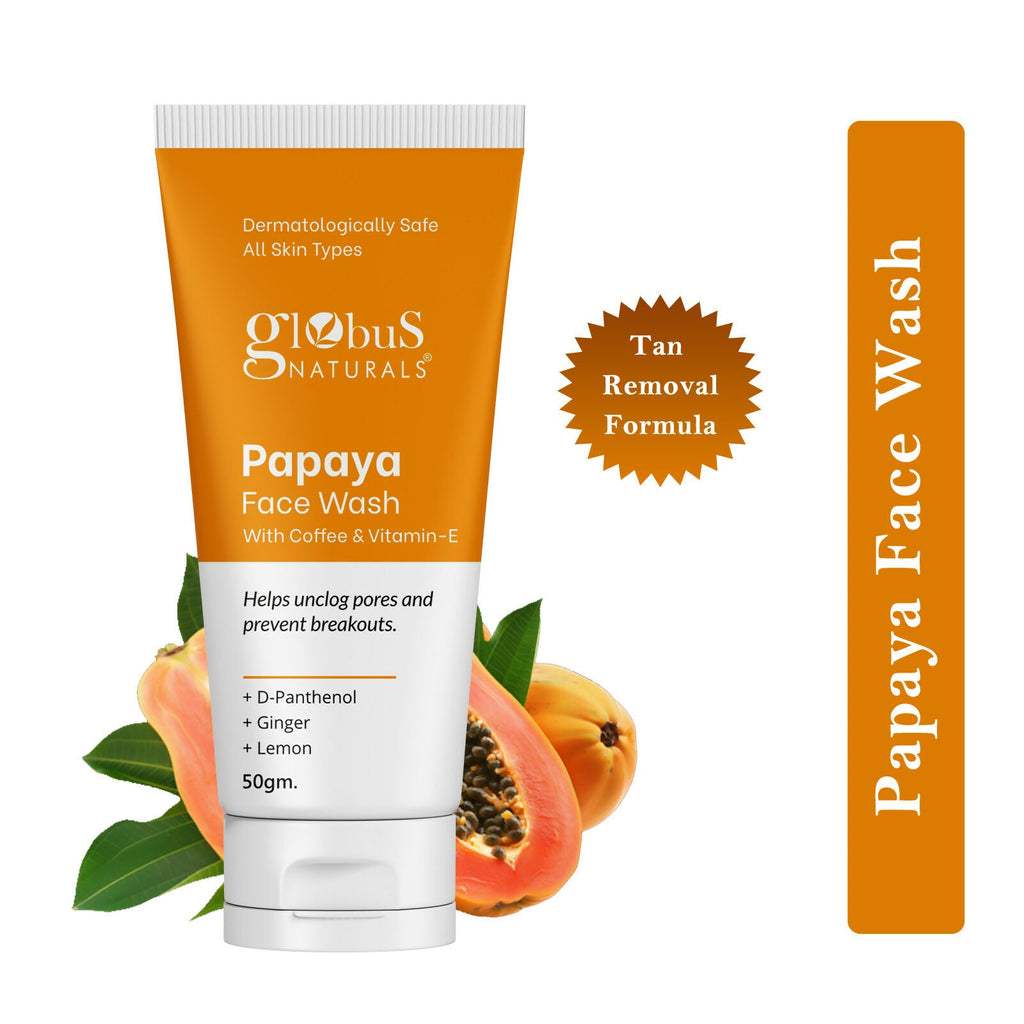 Globus Naturals Papaya Face Wash with Coffee & Vitamin-E - Distacart