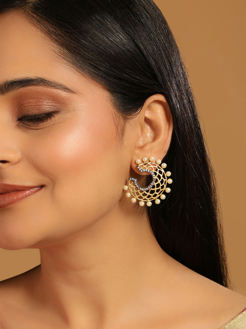 Nuyug 22K Gold Plated Celestial Filigree Earrings - Distacart