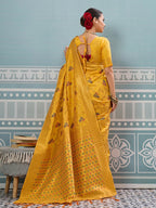 Shree Shyam Fashion Yellow Silk Saree - Distacart