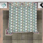 Premium Jaipuri Hand Block Printed Traditional Cotton Queen Bedsheet with 2 Pillow Covers