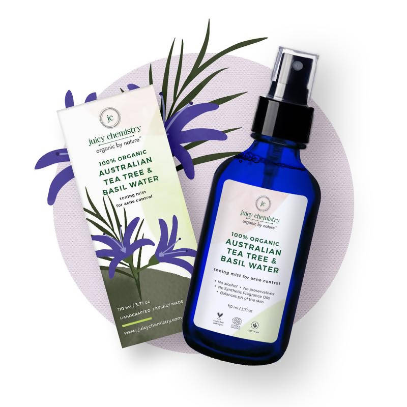 Juicy Chemistry Australian Tea Tree & Basil Water Toner for Acne-Prone Skin