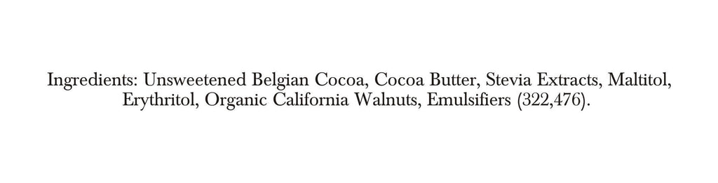 Zevic 70% Dark Belgian Couverture Chocolate with Organic Californian Walnuts