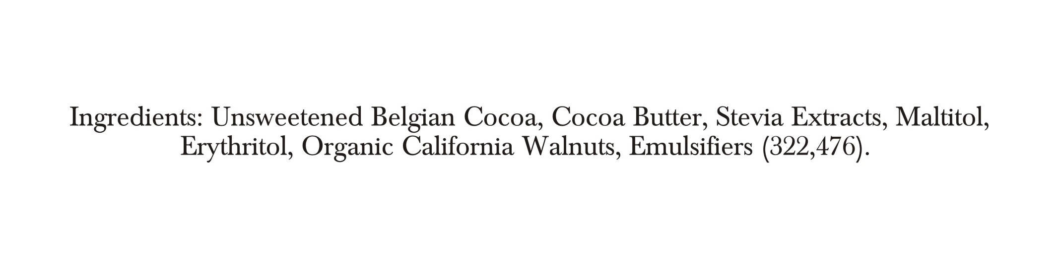 Zevic 70% Dark Belgian Couverture Chocolate with Organic Californian Walnuts