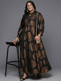 Ahalyaa Women's Traditional wear Ethnic Dress - Black - Distacart