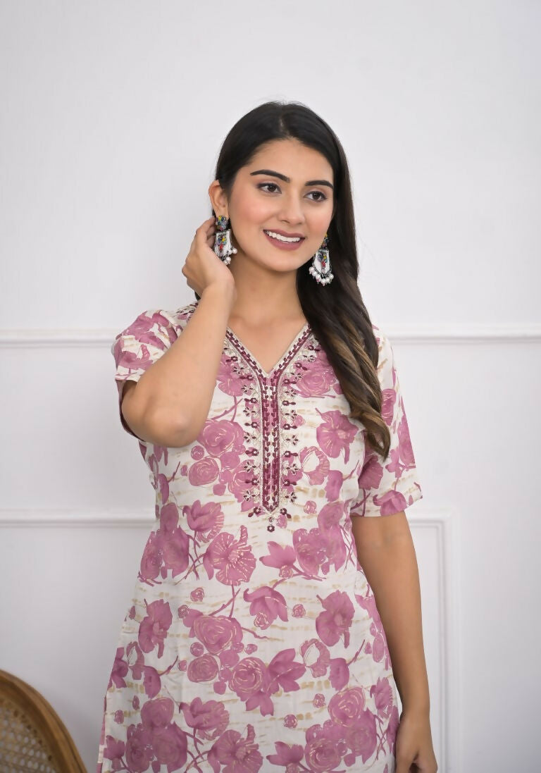 Festive Wear Ethnic Pink chanderi Stitched Suit - Anbazaar
