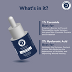 Dermistry 1% Ceramide 2% Hyaluronic Acid Sensitive Dry Skin Barrier Repair Moisturiser Face Serum