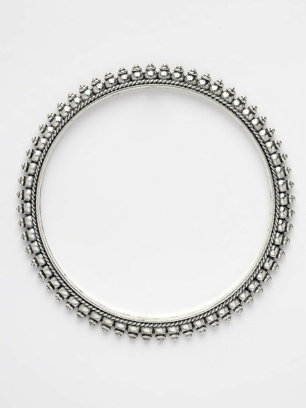 NVR Women's Set of 4 Silver-Toned German Silver Oxidised Bangles - Distacart