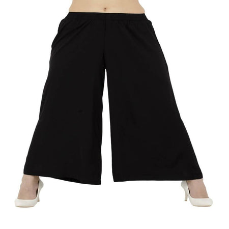 Lagi Women's Black Solid Palazzo (PLZ03A)
