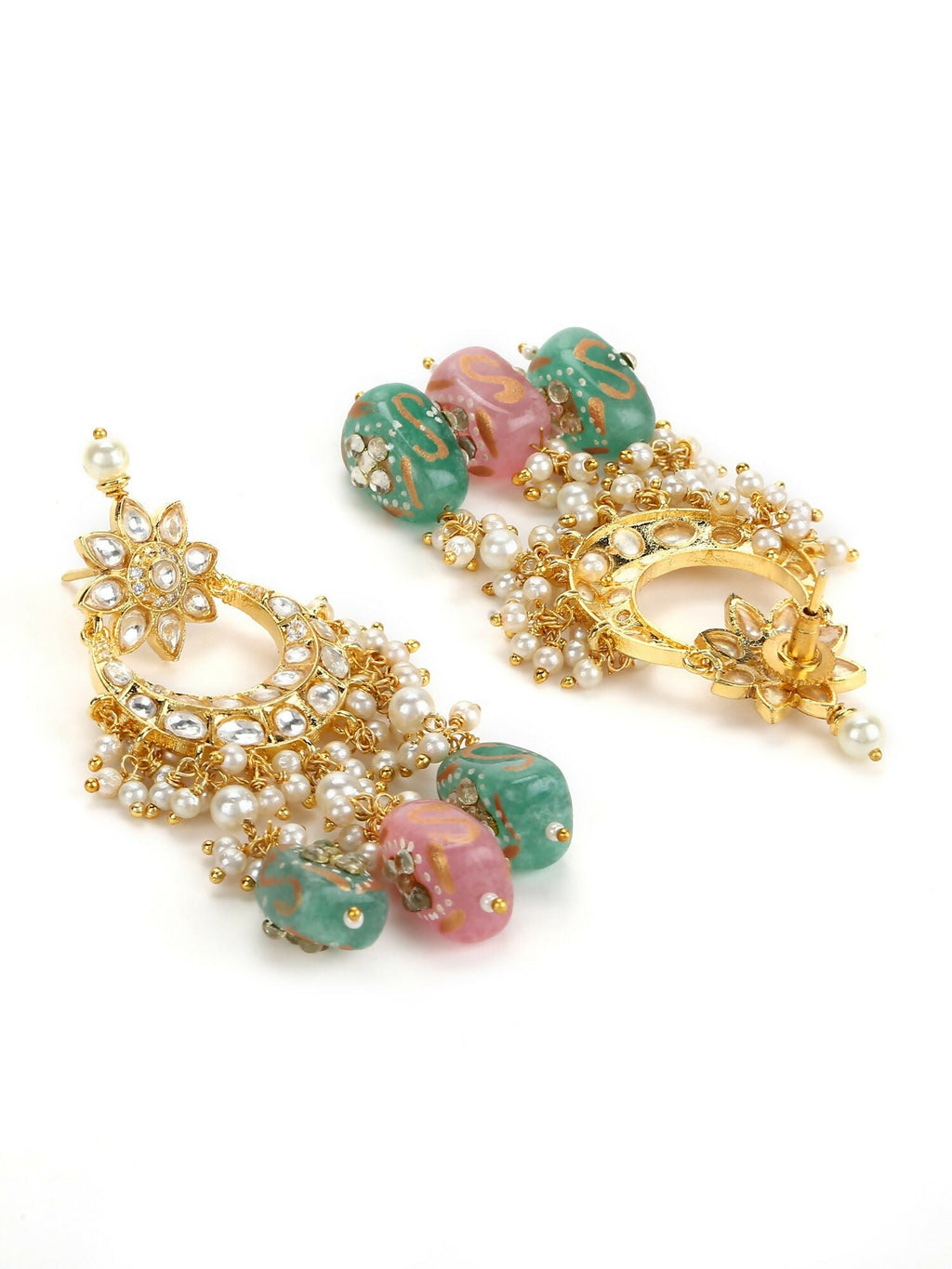 Maharani Kundan Choker with Multi Stones and Earrings- Ruby Raang