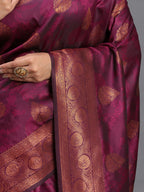 Shree Shyam Fashion Silk Purple Saree - Distacart