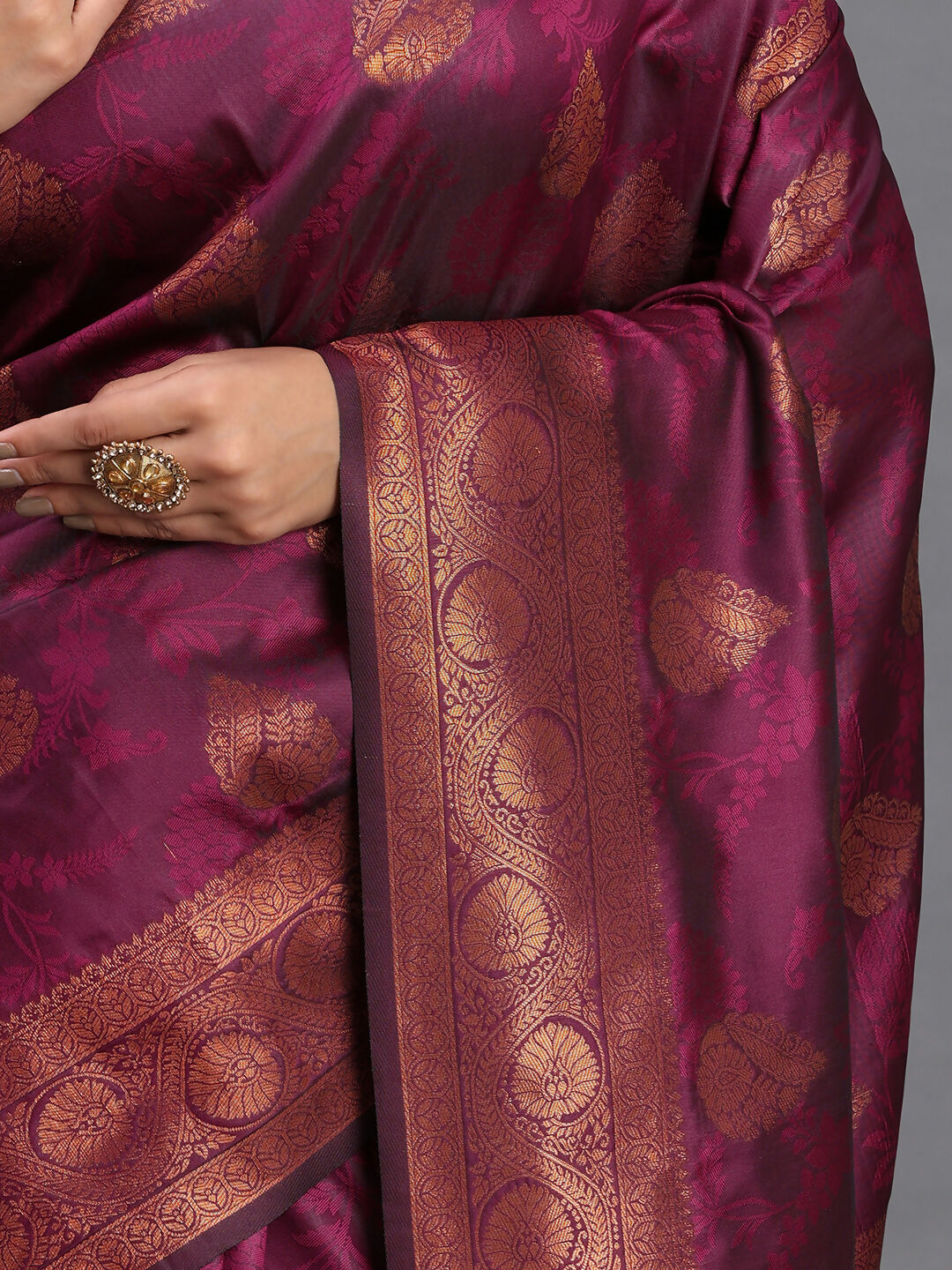 Shree Shyam Fashion Silk Purple Saree - Distacart