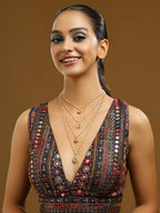 Ruby Raang Gold Kundan Layered Necklace