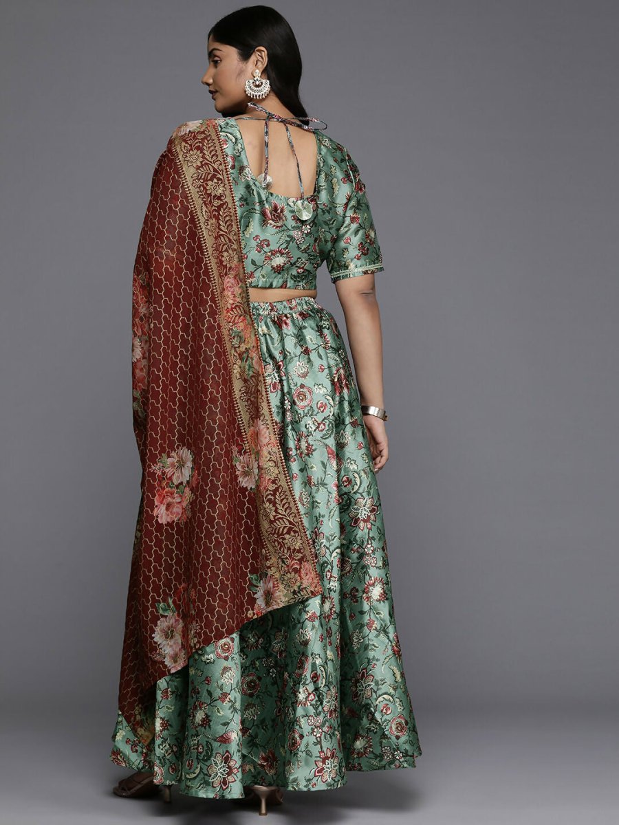 Ahalyaa Women's Traditional wear Lehenga Choli - Green