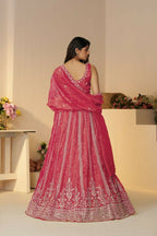 Kesar Fab Pink Jimmy Choo Hand_Woven Lehenga