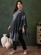 Sangria Ethnic Motifs Woven Design Mandarin Collar Straight Kurta With Trouser & Dupatta