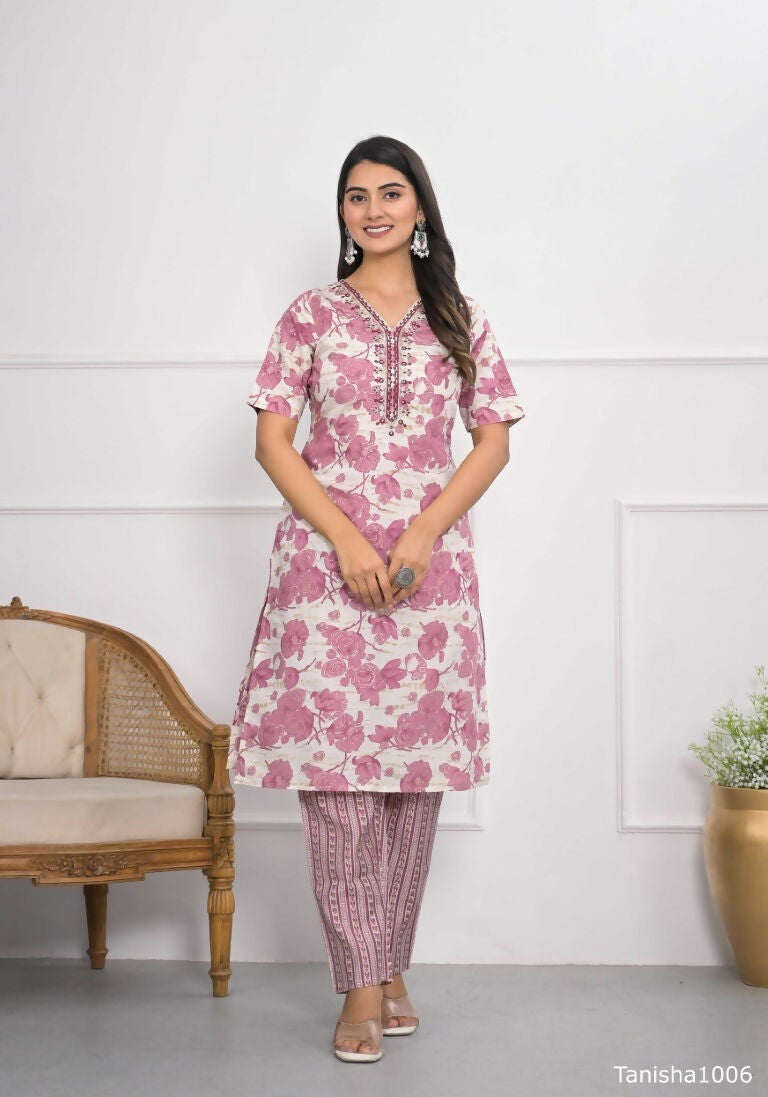 Festive Wear Ethnic Pink chanderi Stitched Suit - Anbazaar