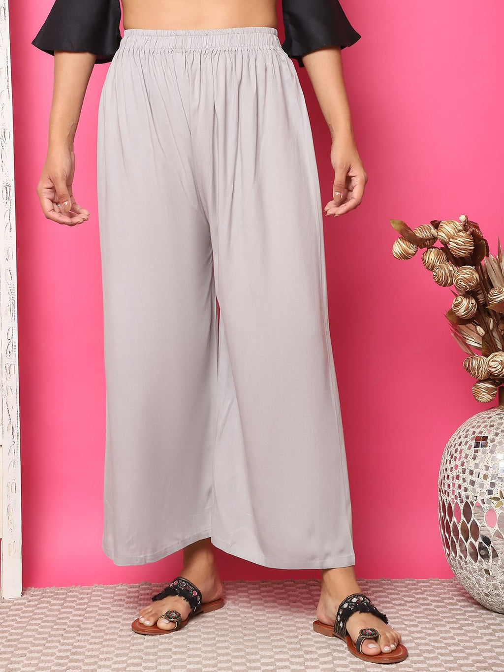 TAG 7 Women High Rise Flared Palazzos