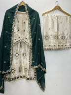 Teeya Creation Green Color Chinon Silk Party Wear Trending Palazzo Set - Distacart