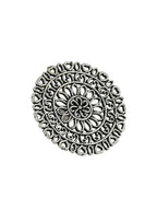 NVR Women Oxidised Silver-Plated Adjustable Finger Ring