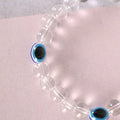 NVR Men & Women Evil Eyetransparent Beaded Elasticated Bracelet - Distacart