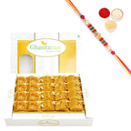 Ghasitaram Nani's Special Besan Barfi With Pearl Beads Rakhi - Distacart