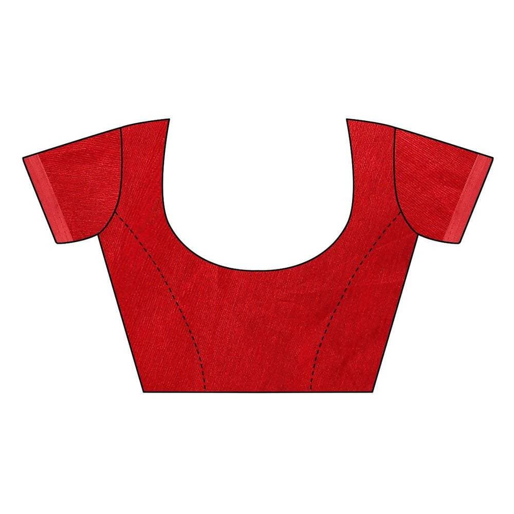 Vamika Red Georgette Embroidery Saree (GULABO RED)